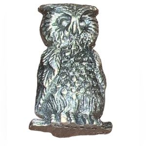 Vintage Pewter Wilson Hudson Owl Figurine Detailed Miniature
